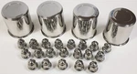 4-PACK Trailer Wheel Lug Sets Stainless Hub Cover 20 Capped Nuts 3.19 Center. Fixed Price $65.22.
