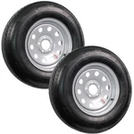 2-PACK Radial Trailer Tire ST225/75R15 In. Lrd Lug On 4.5 Silver Grey Wheel. Fixed Price $259.99.
