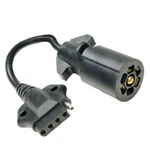 Round 7 Way To Flat 5 Boat Trailer Plug Adapter With 8 Inches Wire. Fixed Price $29.63.