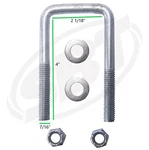 Galvanized Trailer U-bolt 2 1/8" X 4". Fixed Price $9.15.