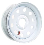 Ecustomrim Trailer Wheel 15X5 Inch Lug On 4.5 In. Center White Modular. Fixed Price $59.95.
