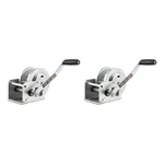 Curt (2-PACK) Hand-crank Brake Winch, 1,500 Lbs, 5:1 Gear Ratio, 10.6" Handle. Fixed Price $251.98.
