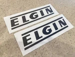 Elgin Boat Trailer Vintage Decals Black 8 Inch Vinyl 2-PAK + Free Shipping. Fixed Price $17.00.