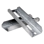8" X 2-3/4" Galvanized Steel Bolster Bracket W/o Swivel. Fixed Price $11.84.