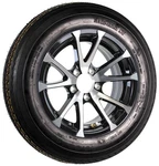 Trailer Tire Rim Assembly 4.80-12 480-12 Inch 5 Lug Aluminum Black T07 Wheel. Fixed Price $104.00.