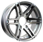 Ecustomrim Aluminum Trailer Wheel 16X6 Inch Gun Metal Machined Lug. Fixed Price $109.11.