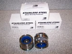 Pair Of 2.441" Hub Bore Stainless Steel Dexter Trailer Wheel Bearing Protectors. Fixed Price $50.00.