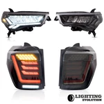 Led Headlights + Tail For 14-22 Toyota 4RUNNER Clear Reflector Smoke Lens. Fixed Price $598.99.
