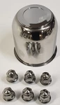 Trailer Wheel And Cap Set Stainless Steel Hub Cover 6 Lugs 4.25" Center. Fixed Price $28.47.