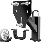 Toolhoper Stake Pocket Spare Tire Mount, Trailer Black- Fits 2 Size. Fixed Price $63.99.