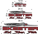 Skeeter Boats / Eat, Sleep, Fish Red Boat, Trailer, Truck Decal. Fixed Price $23.97.