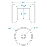Seachoice 56140 Spool ROLLER-4 -1/2 Id(bulk). Fixed Price $13.25.