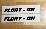 Float-on Trailer Boat Stickers (set Of 2) Black 12 Usa Vinyl. Fixed Price $31.02.