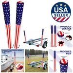 48" Heavy-duty Neoprene Boat Trailer Guide Pole Cover Set American Flag Design. Fixed Price $59.39.