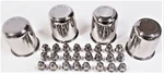 4-PACK Trailer Wheel Lug Sets Stainless Hub Cover 24 Capped Nuts 3.75 Center. Fixed Price $81.49.