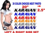 Karavan Trailer Decals Replacement 2 Pc Set 30 Color Options Caravan. Fixed Price $17.00.