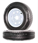 2-PACK Radial Trailer Tire Rim ST175/80R13 Lrc Lug White Spoke Wheel. Fixed Price $159.89.
