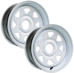2-PACK Trailer Wheel 15X6 Inch Lug On 4.5 Center White Spoke Rim. Fixed Price $109.99.
