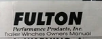 Fulton Trailer Winch 1 & 2 Speed Models Owner Parts Manual. Fixed Price $32.99.