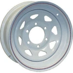 Americana 20532 8-SPOKE Steel Wheel White W/ Stripes 15X6 Bc: 6-5.5 Pilot: 4.27. Fixed Price $84.33.