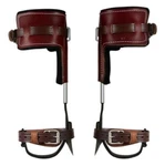 Klein Tools Pole Climbers With 1/2IN Gaffs Complete Set Weaver Pads. Fixed Price $350.00.
