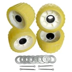 Uanofcn 3" Width X 5" Od Boat Trailer Poly Ribbed Wobble Rollers Mounting Hol.... Fixed Price $105.75.
