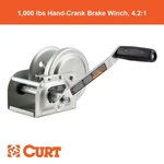 Hand-crank Brake Winch, 1,000 Lbs, 4.2:1 Gear Ratio, 7" Handle. Fixed Price $123.28.
