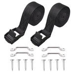 2 1"X 48"(4 Ft) Battery Tie Down Strap Kit With Stainless Sets, Black. Fixed Price $14.76.