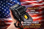 Marine Retractable Transom Tie Down - 2500LBS Boat Trailer Inch Strap (2 Pack). Fixed Price $54.00.