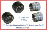 (2) 2.441 Boat Trailer Bearing Buddy Stainless Steel W/ Protective Bra (1 Pair). Fixed Price $55.95.