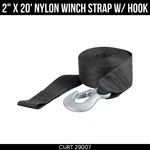 Curt X 20 Foot Nylon Winch Strap With Hook 4000 Lbs Capacity 29007. Fixed Price $36.99.