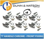 Chrome Plated Front Fixing 't' Lock / Handle (trailer Caravan Canopy Toolbox) X6. Fixed Price $94.84.