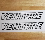 Venture Boat Trailer Decals Stickers Gloss Black 18" (2) Usa Fast. Fixed Price $32.74.