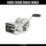 Curt Hand-crank Brake Winch 2500 Lbs Capacity With 10.6 Handle 29625. Fixed Price $187.99.