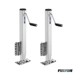 Fulton 2X 2.5K Fixed Mount Trailer Jack W/ Drop Leg Sidewind Handle 28" Lift. Fixed Price $453.99.