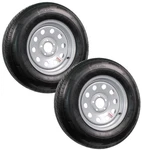 2-PACK Radial Trailer Tire On Silver Rim ST215/75R14 Inch Load Lug Wheel. Fixed Price $285.99.