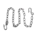 Single 51" Length Zinc Plated Silver Steel Trailer Safety Chain W/hooks. Fixed Price $45.95.