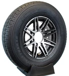 Fits Hankook ST235/80R16 Radial Trailer Tire On Black Aluminum Lug Wheel. Fixed Price $254.31.