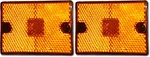 TWO-2 Led Amber Marker Clearance Light Reflective 2X2 3/4" Square Stud Trailer. Fixed Price $14.93.