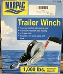 Tough Guy 7-1589 Boat Trailer Winch 1000 Lbs With Strap Lifetime Warranty. Fixed Price $55.99.